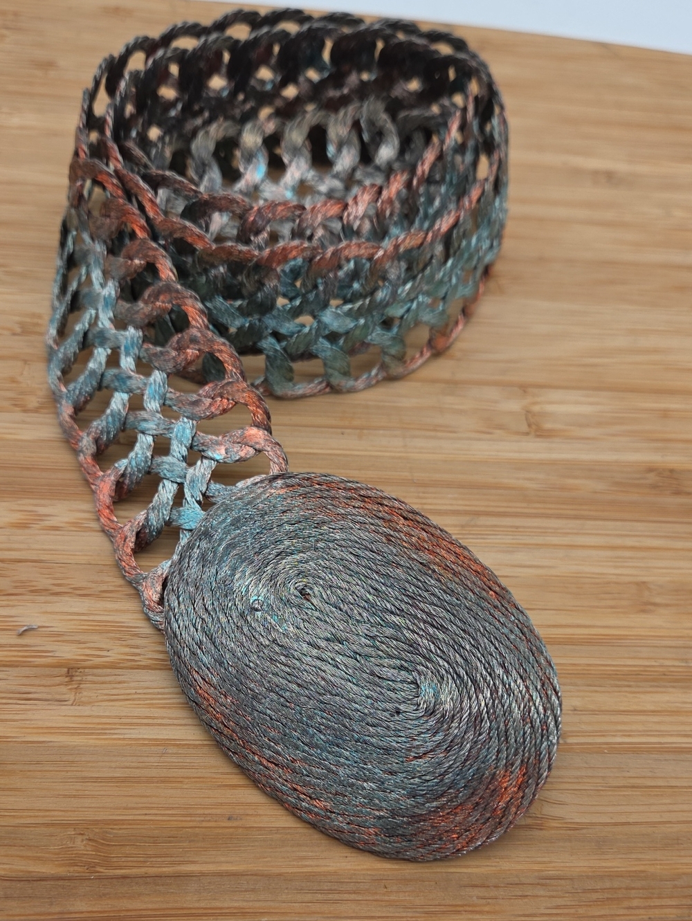 Vintage Grecian Metallic Woven Belt